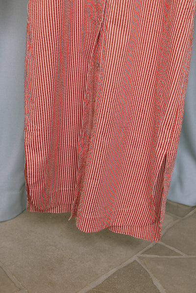 The Long Shirt Dress - Red Stripe