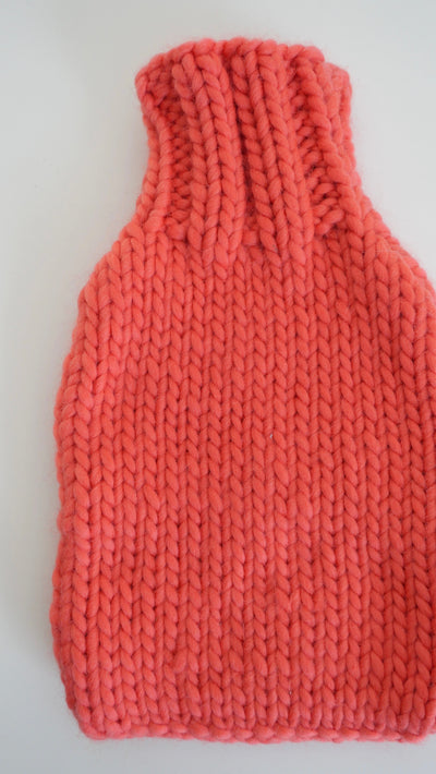 The Hot Water Bottle Cover  - Coral Pink