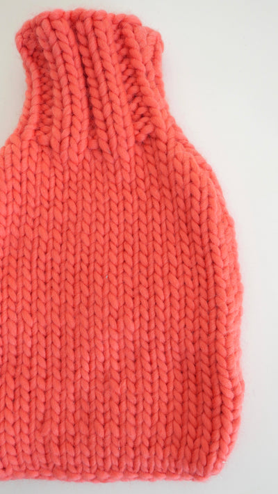 The Hot Water Bottle Cover  - Coral Pink