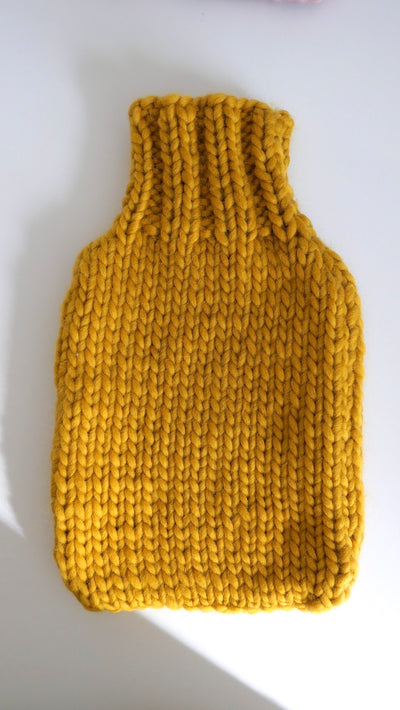 The Hot Water Bottle Cover  - Mustard