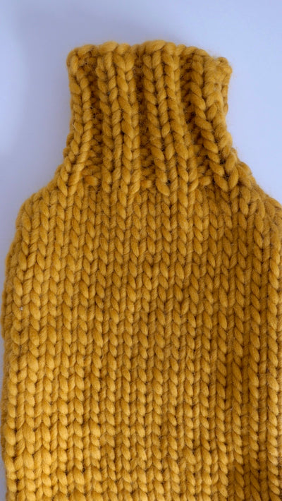 The Hot Water Bottle Cover  - Mustard