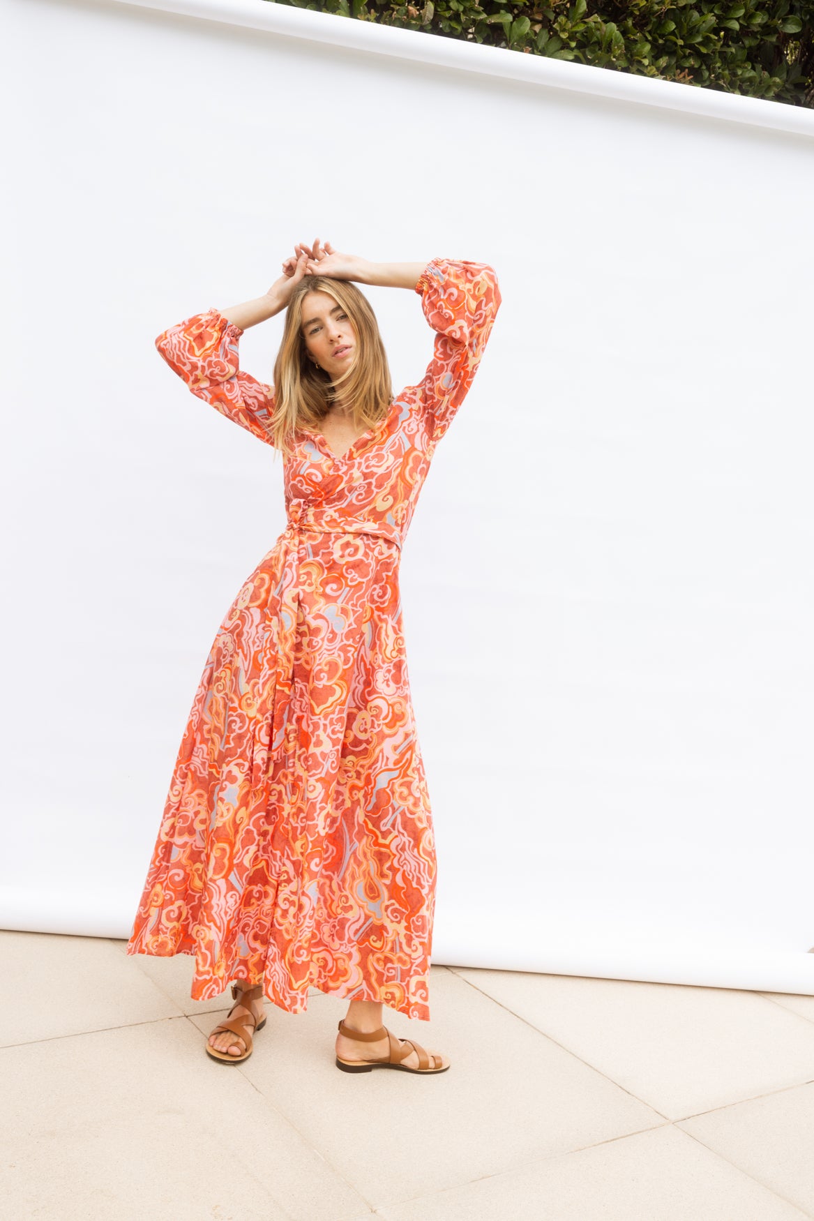 The Wrap Dress  - Pink Filagree