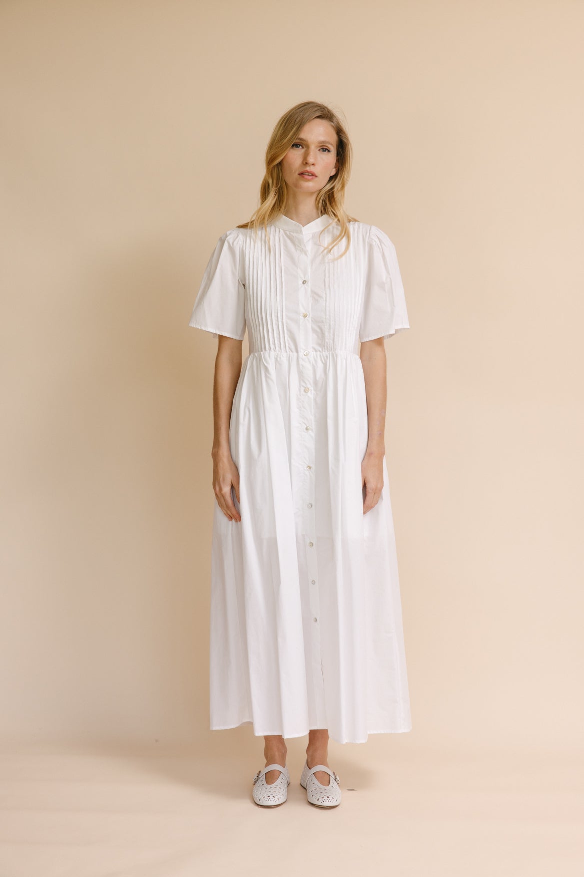 The Cotton Pintuck Dress