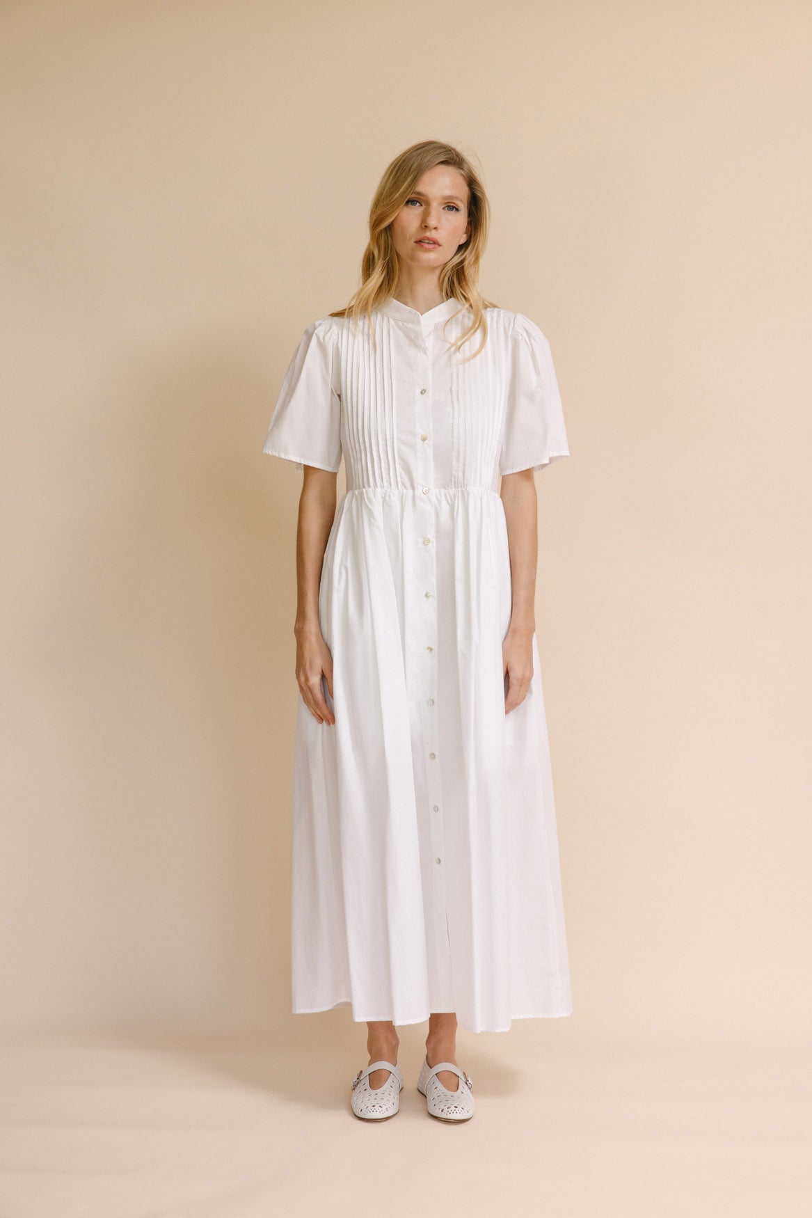 The Cotton Pintuck Dress