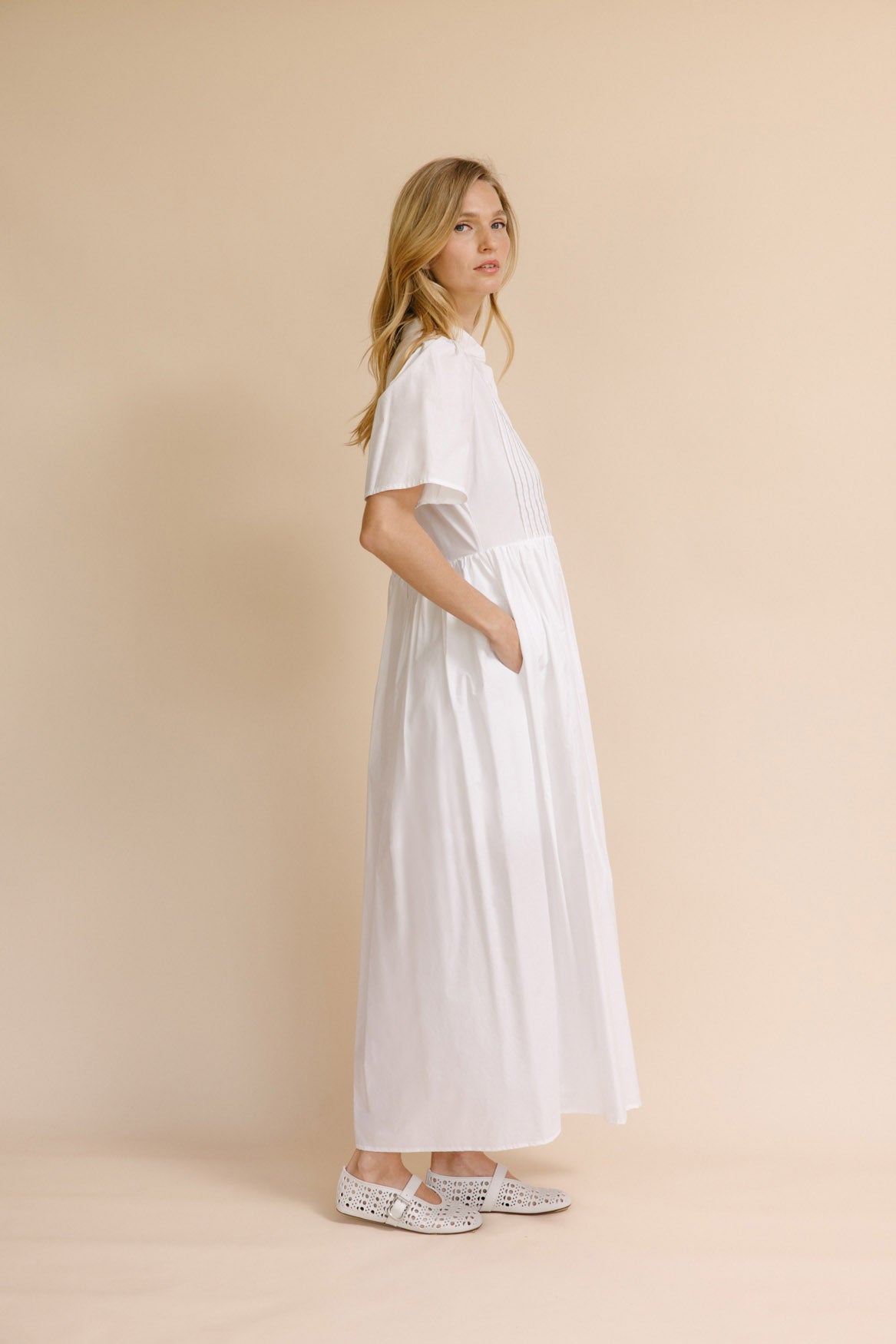 The Cotton Pintuck Dress