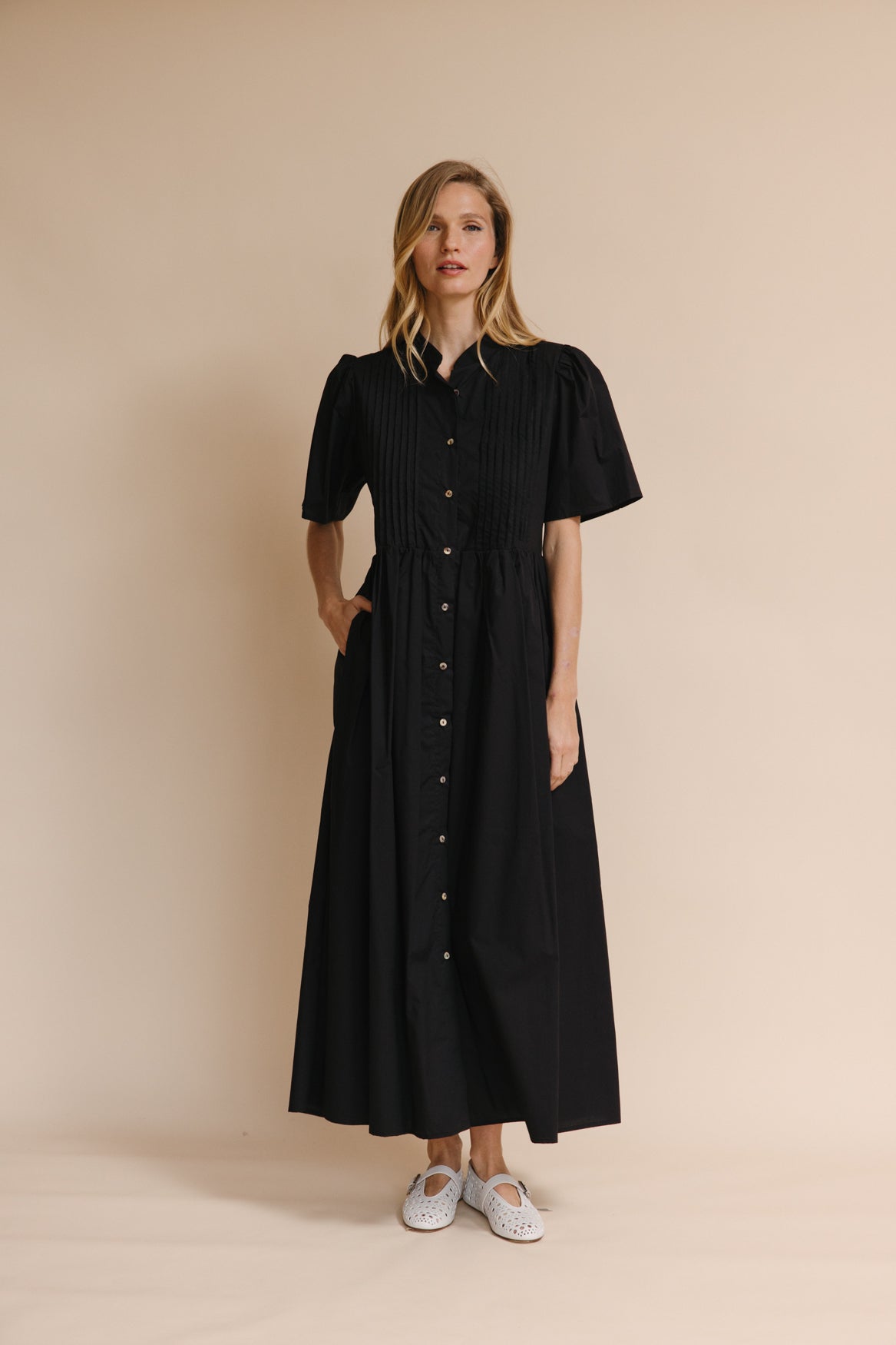 The Cotton Pintuck Dress