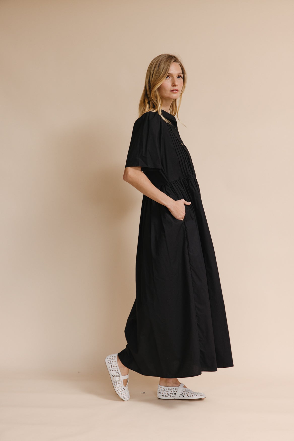 The Cotton Pintuck Dress