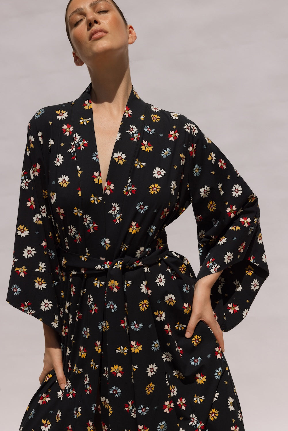 The Kimono  - Midnight Floral