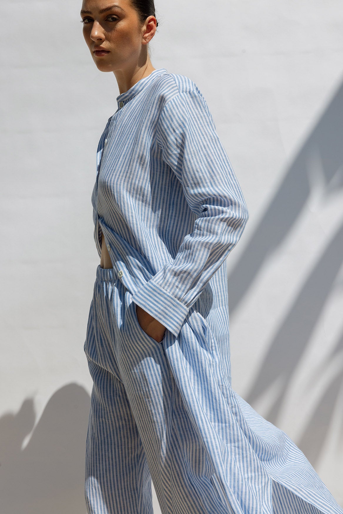 The Holiday Pant - Blue Stripe