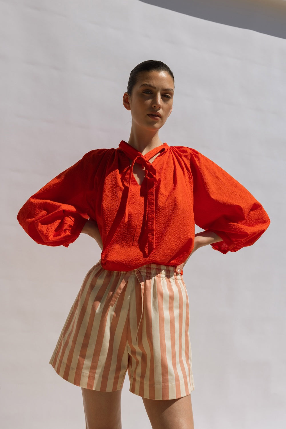 The Weekend Short - Pink Stripe