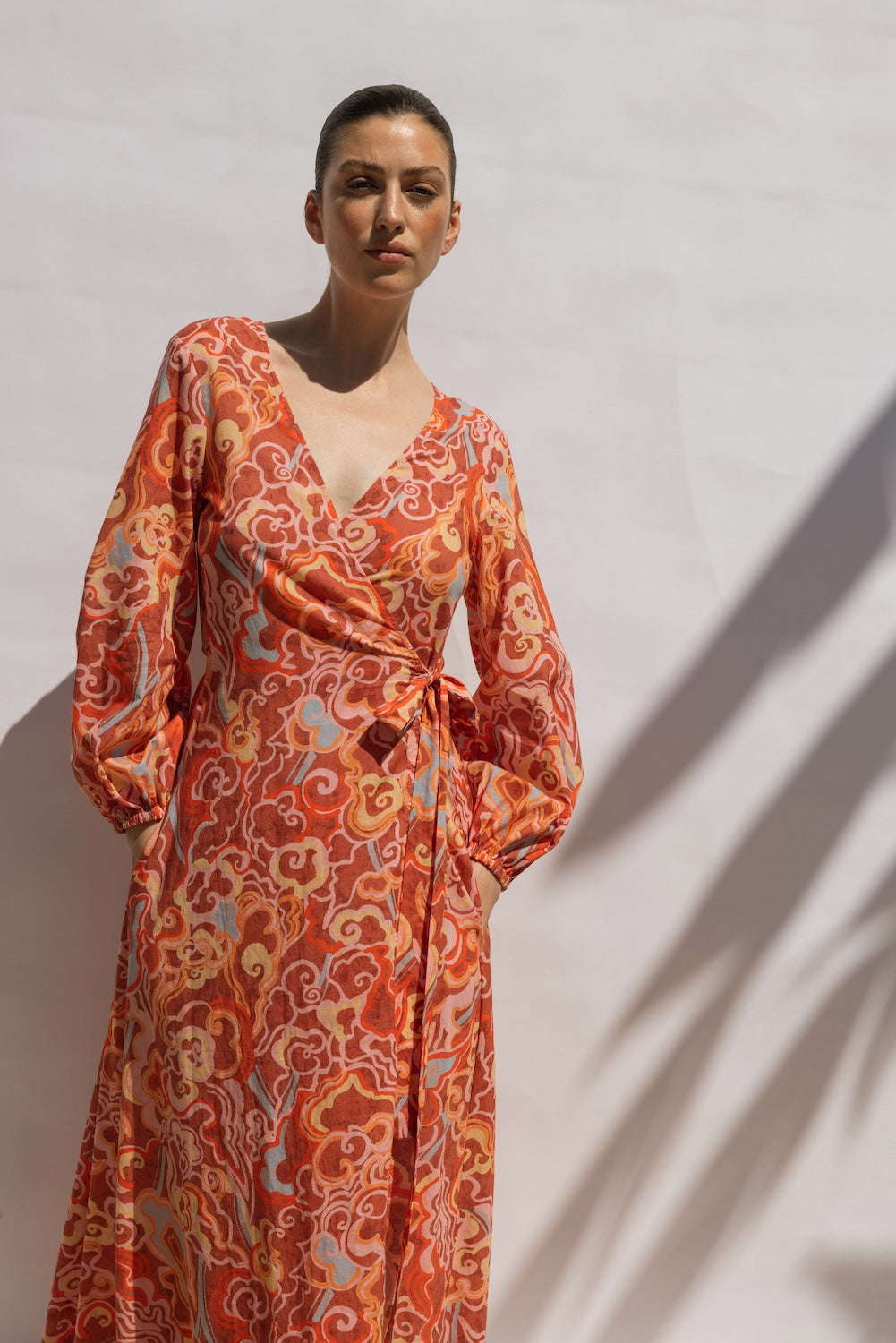 The Wrap Dress  - Pink Filagree