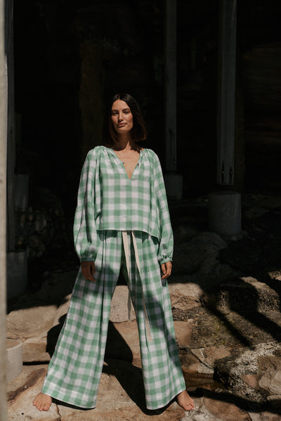 The Balloon Top - Green Check